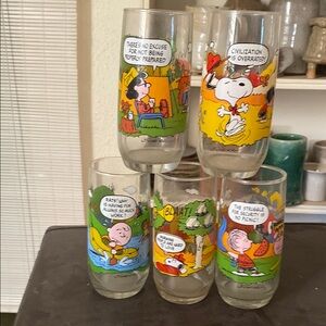 Peanuts Comic Glass Set
